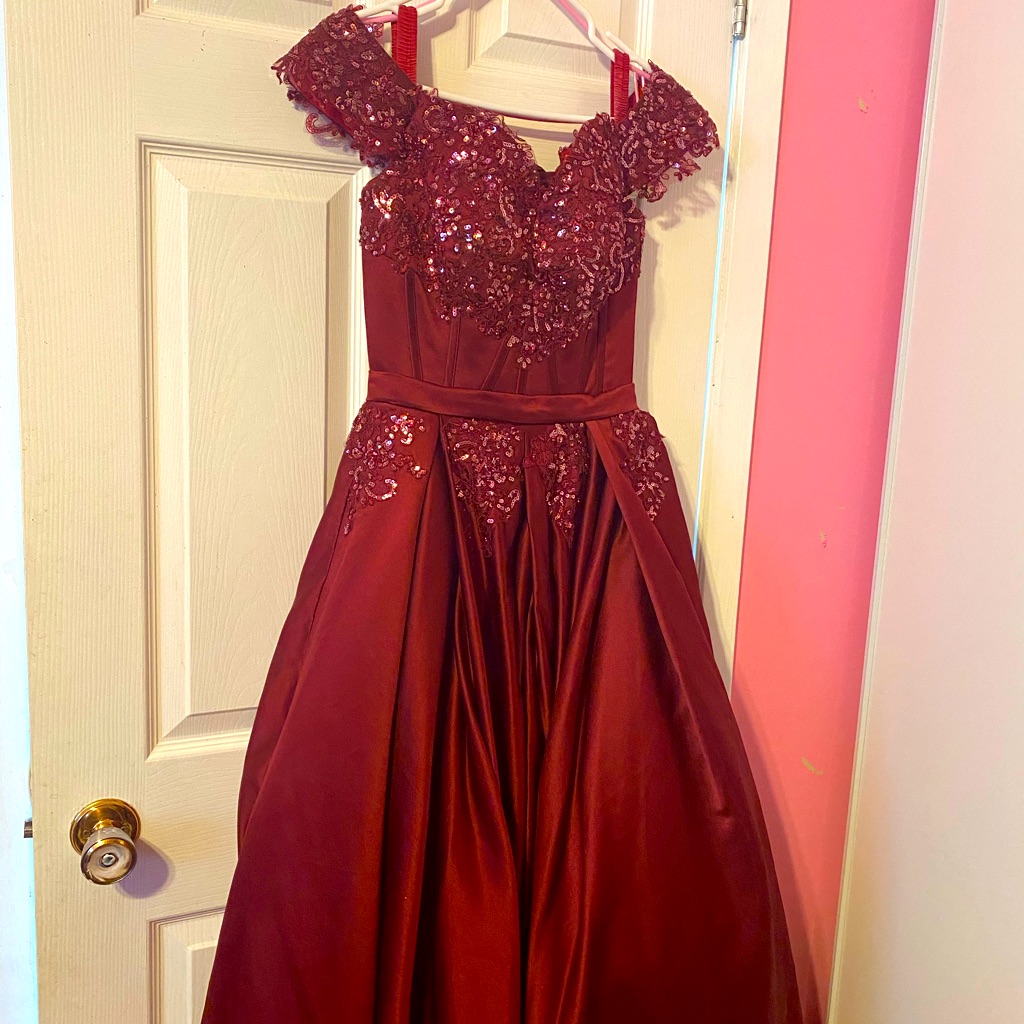 Burgundy Custom Prom Dress